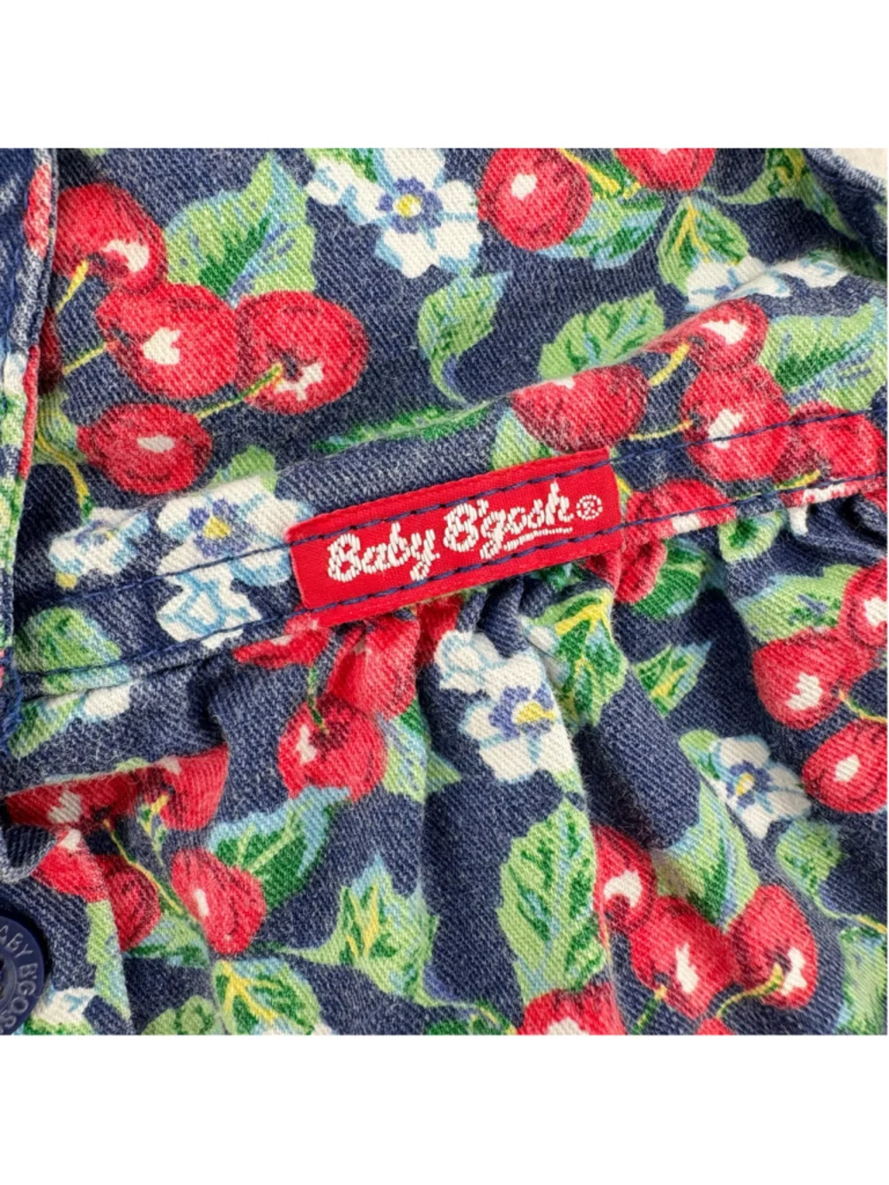 OshKosh B’Gosh RARE Baby B’Gosh Cherry & Blossom Print Bubble Romper Vintage